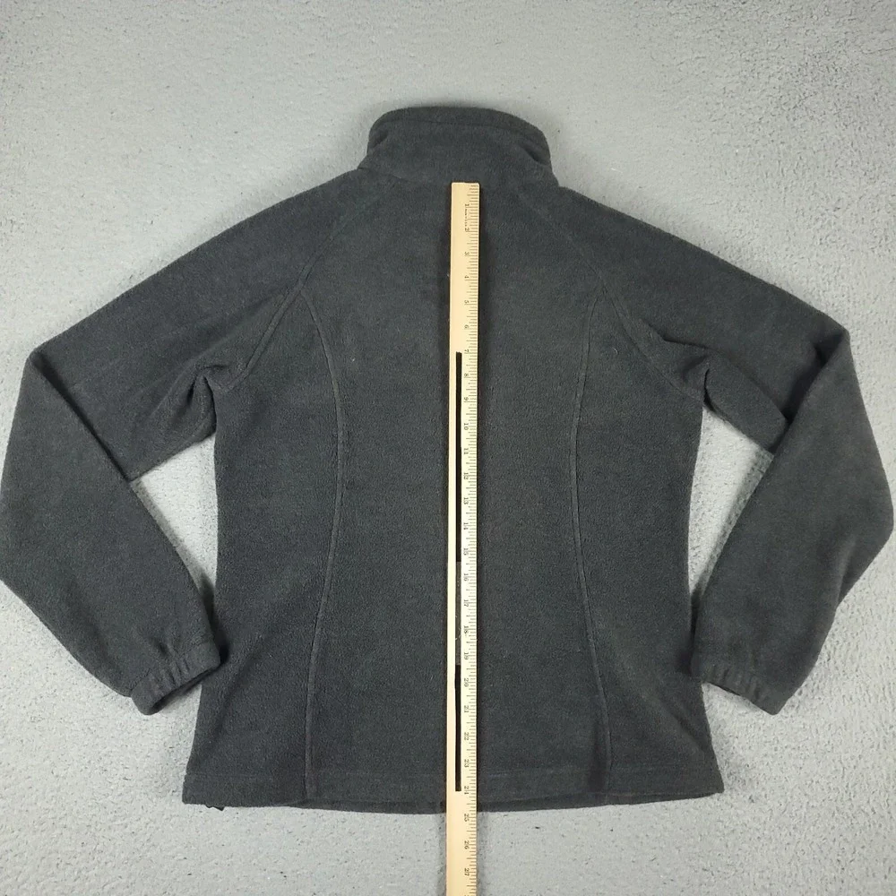 Columbia Sweater Womens Medium Gray Fleece Full Zip Up Jacket Sweatshirt - Picture 6 of 10